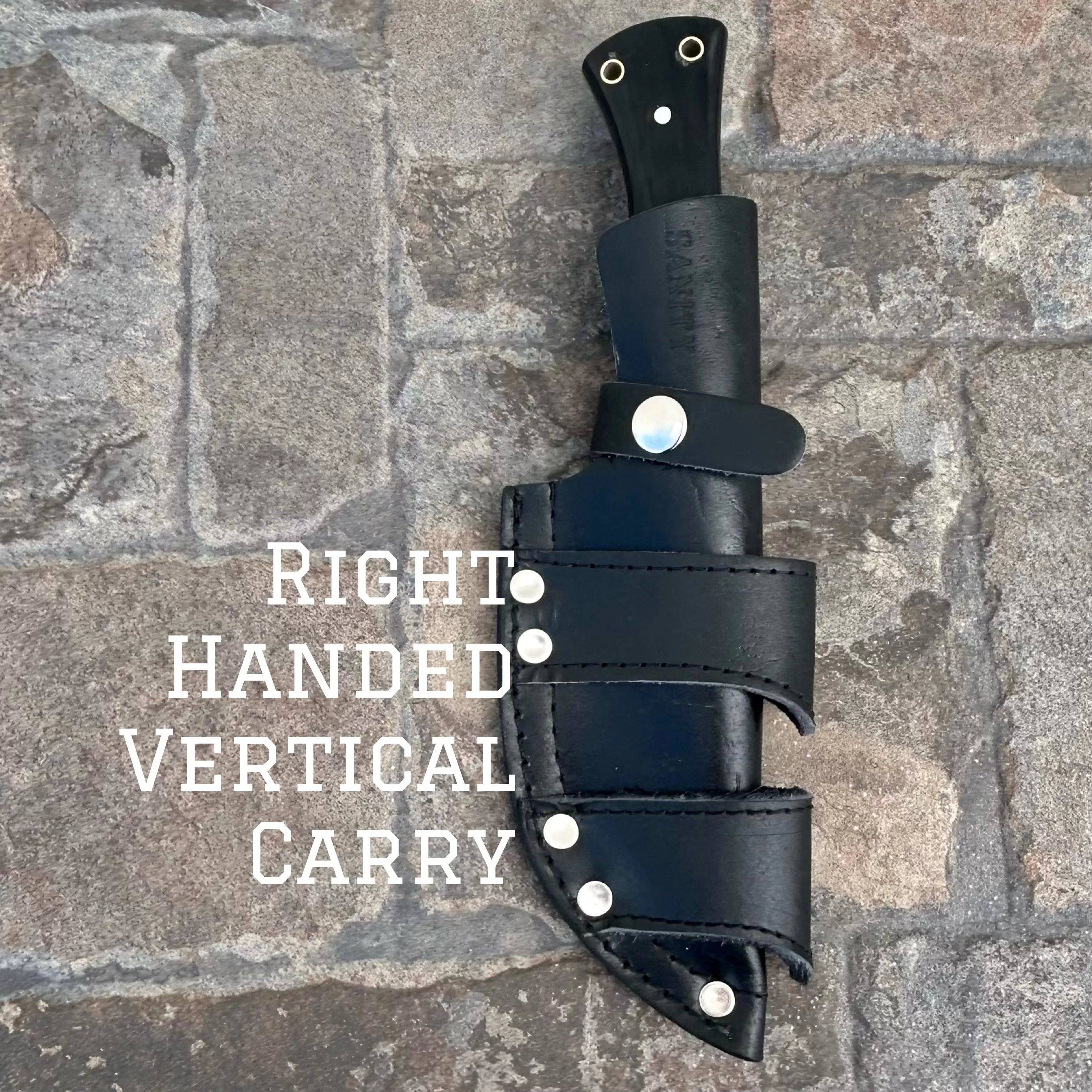 10” Rough Rider Series - Eagle & Flag - Buffalo Horn - D2 Steel - Horizontal & Vertical Carry - CUS34