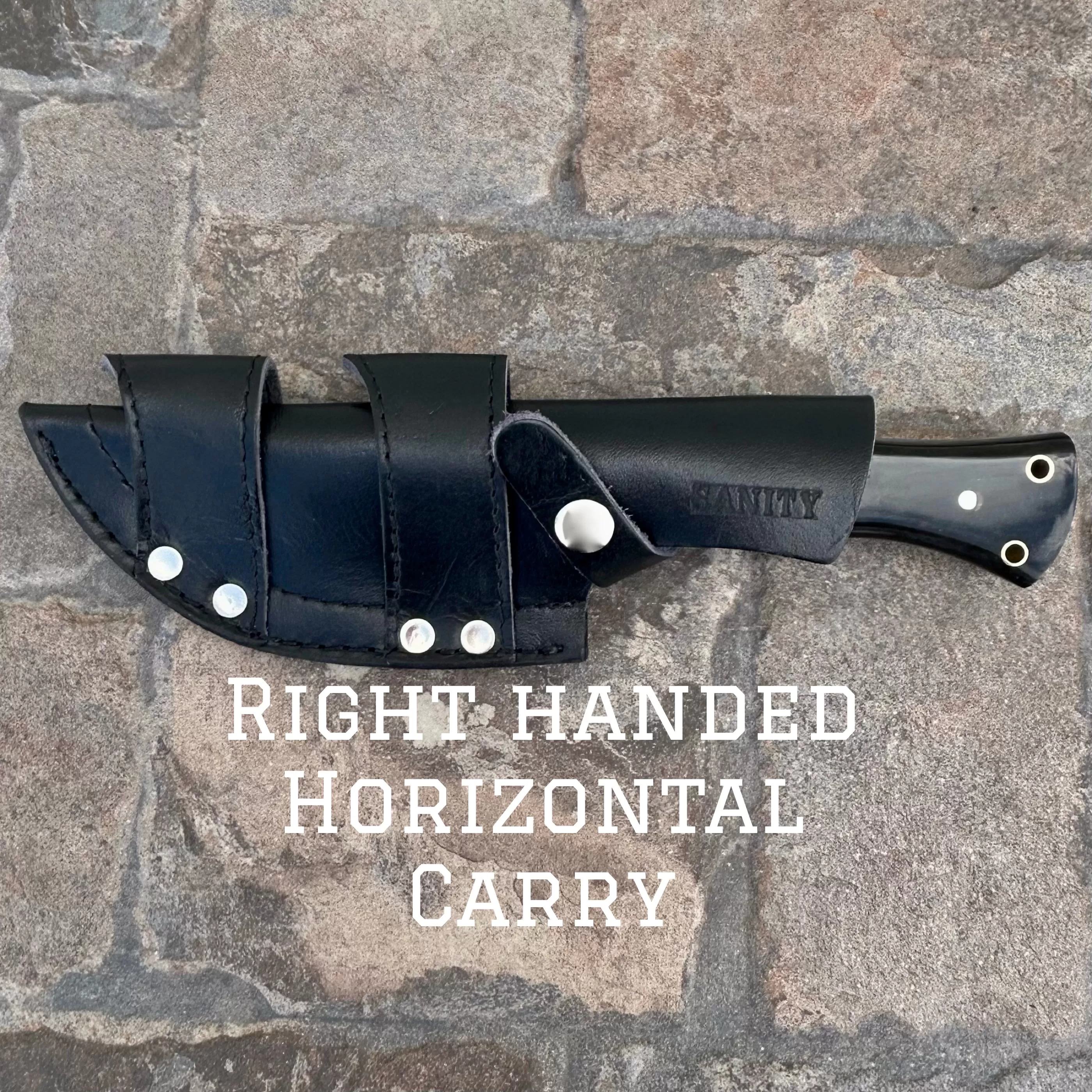 10” Rough Rider Series - Eagle & Flag - Buffalo Horn - D2 Steel - Horizontal & Vertical Carry - CUS34