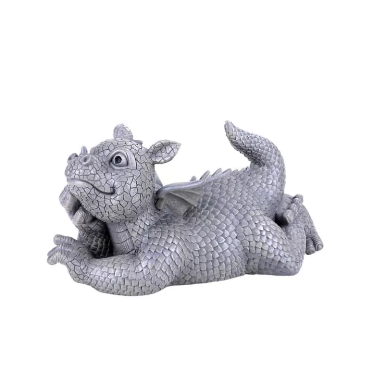 12.25" Garden Dragon Statue - Day Dreaming