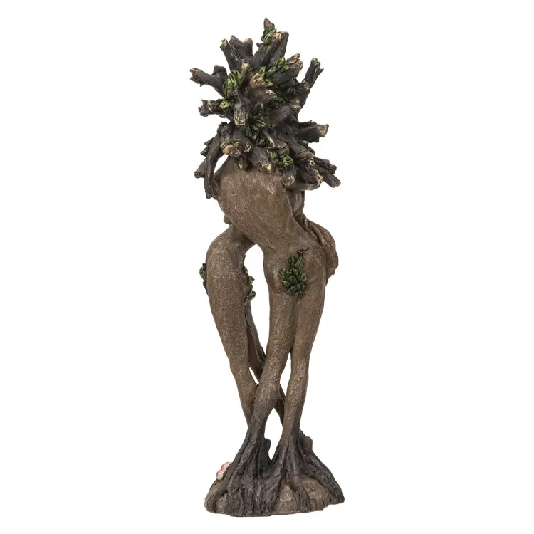 12.6" Ent Tree Hugging Couple Polyresin Statue