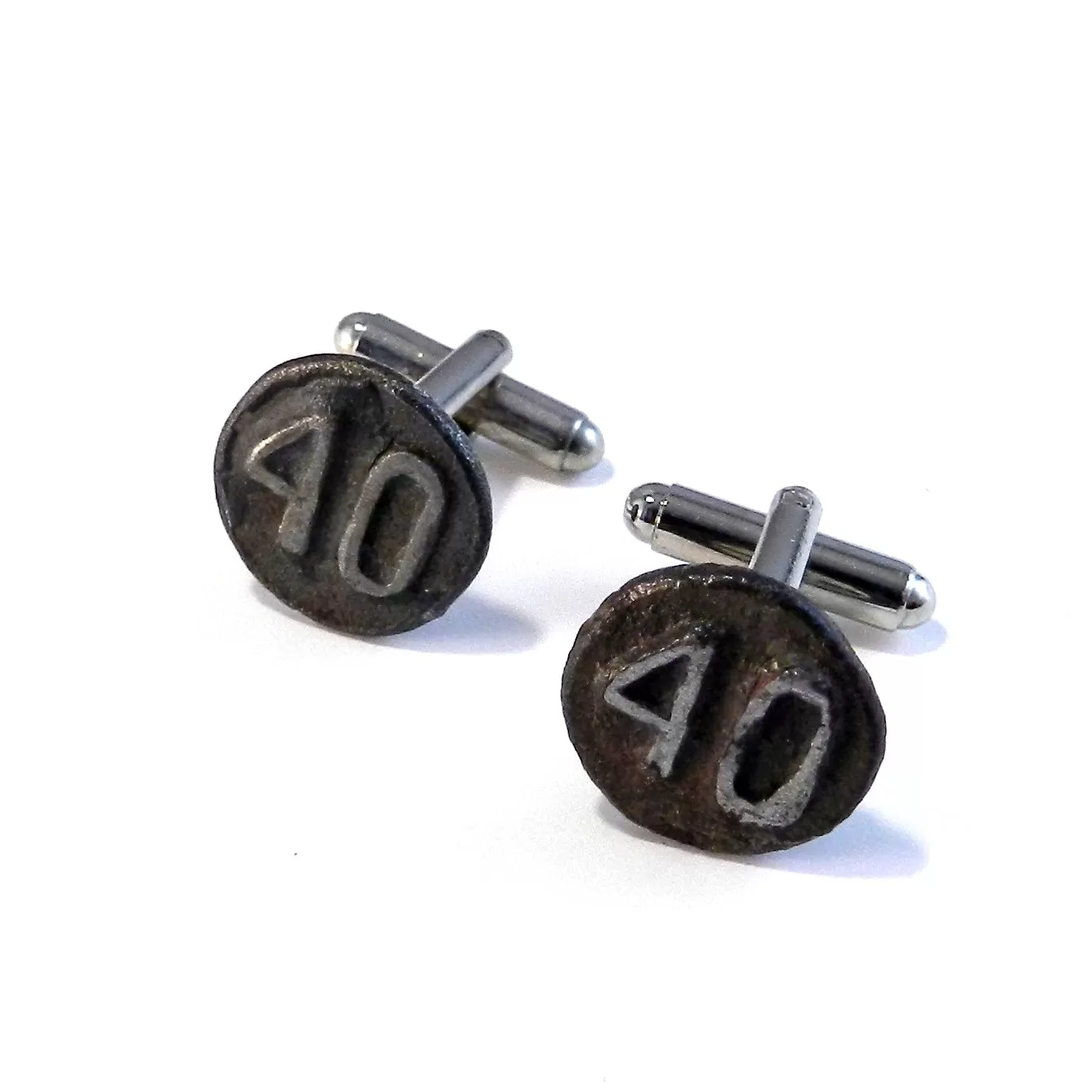 1940 Railroad Date Nail Cufflinks