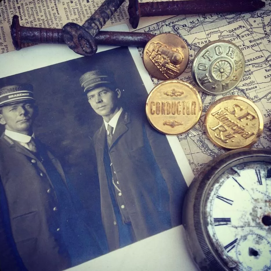 1940 Railroad Date Nail Cufflinks