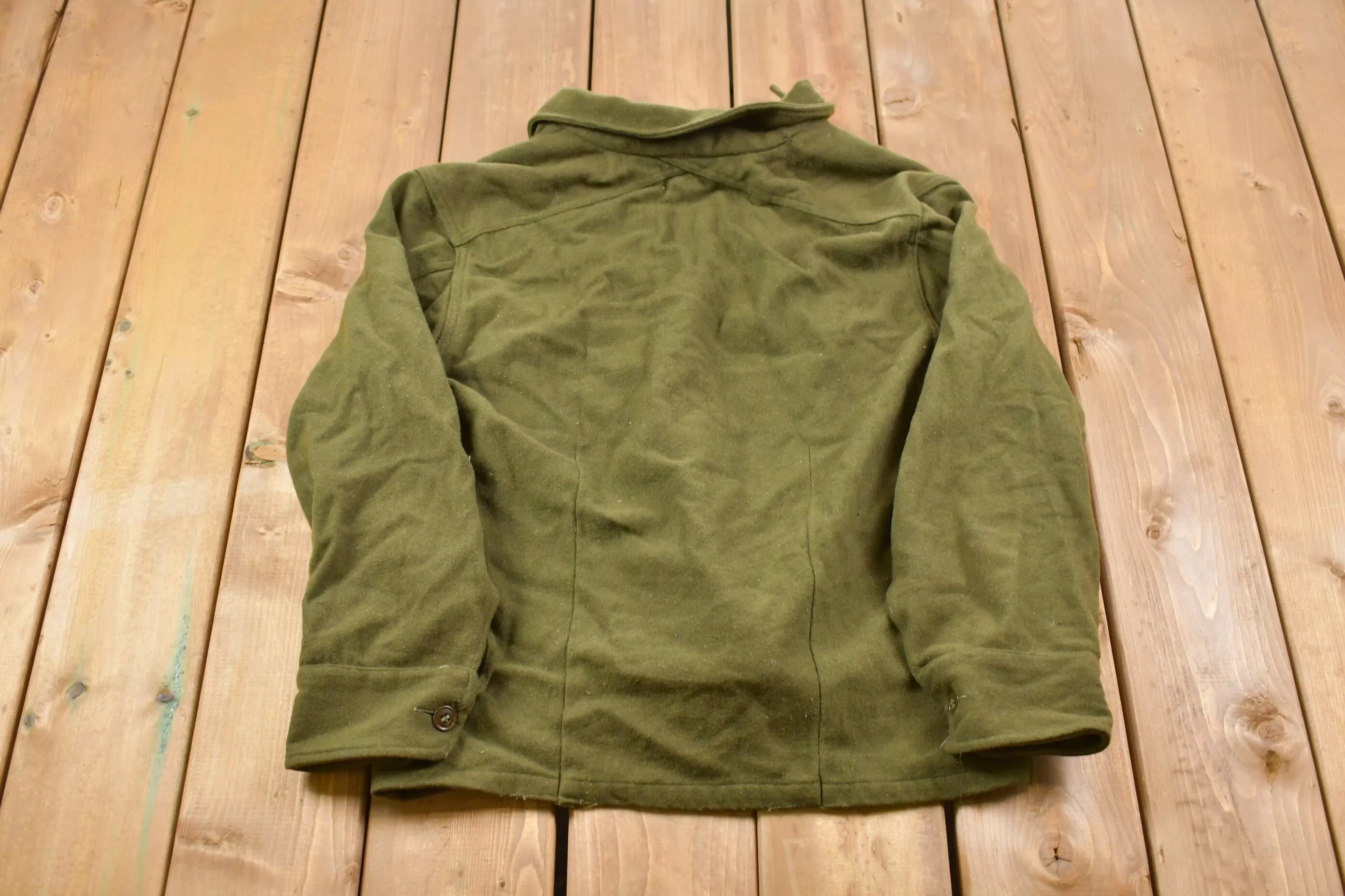 1953 Vintage Military Button Up Army Jacket / US Army Green / Vintage Army / Streetwear Fashion / Army Jacket