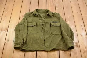 1953 Vintage Military Button Up Army Jacket / US Army Green / Vintage Army / Streetwear Fashion / Army Jacket