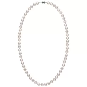 7.0-7.5 mm White Akoya 22 inch AA  Pearl Necklace