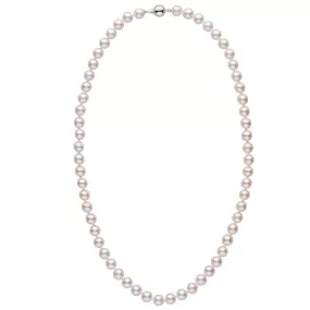 7.5-8.0 mm 22 inch AA  White Akoya Pearl Necklace