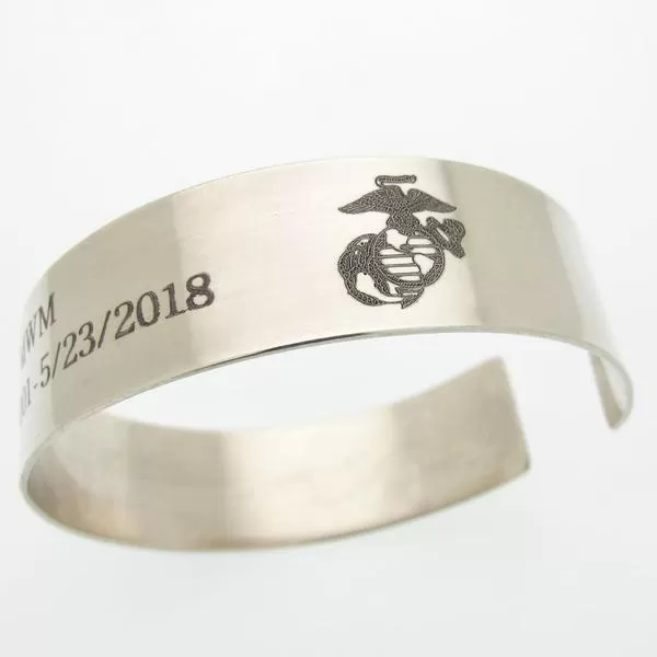 Airborne Wings Bracelet - Custom Army Memorial Bracelet - KIA bangle cuff