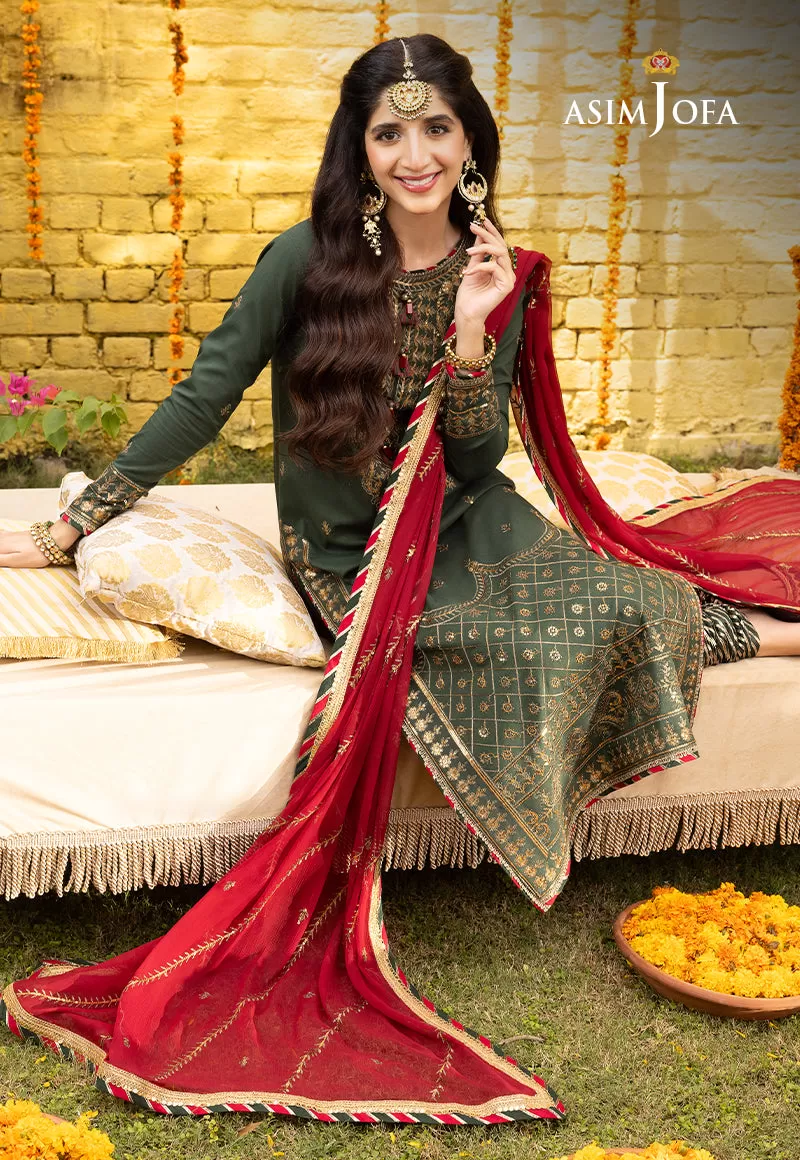 AJAB-16 EMBROIDERED LAWN SILK 3 PCS