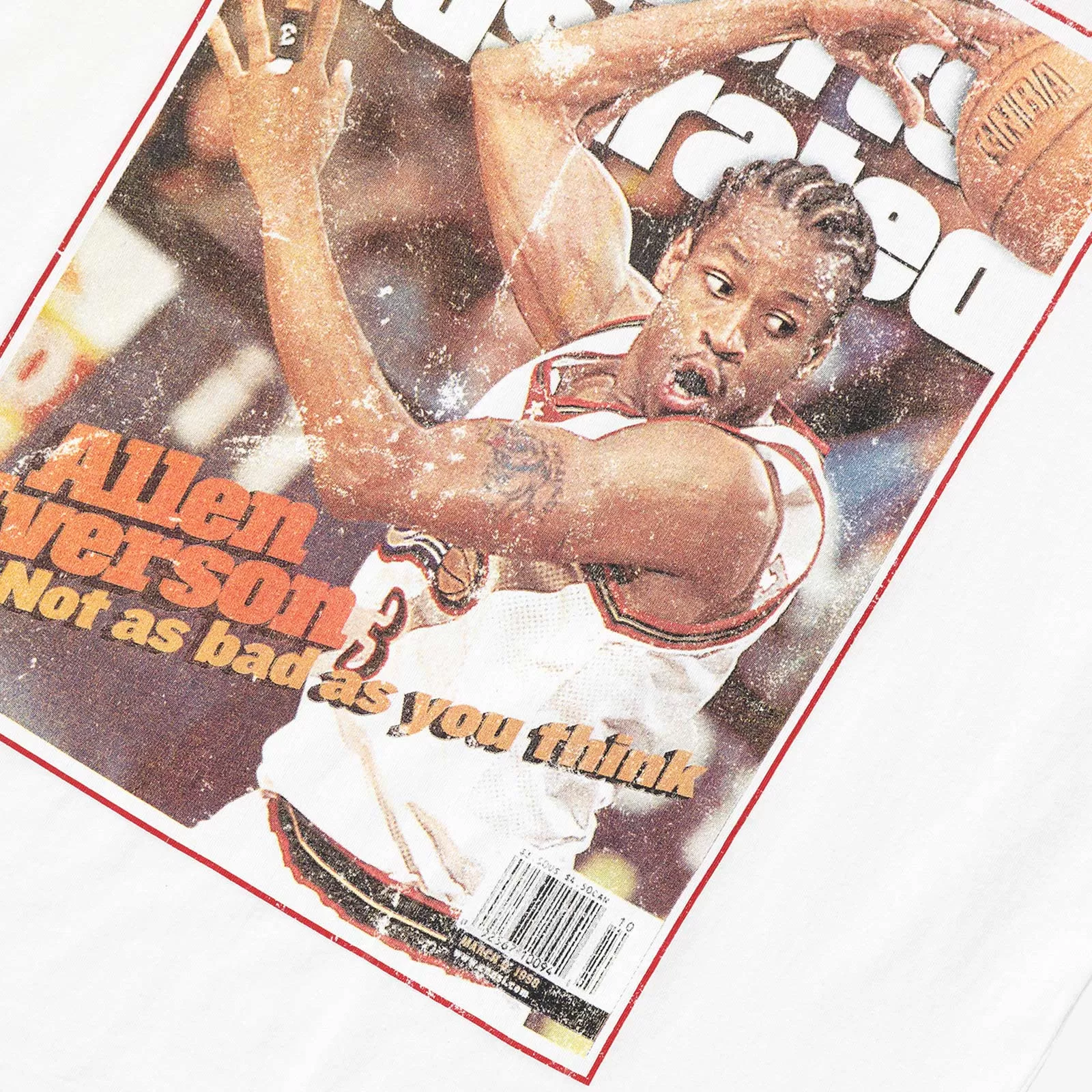 Allen Iverson Philadelphia 76ers Sports Illustrated Tee - Vintage White