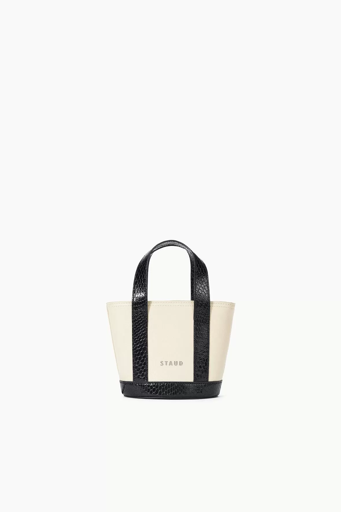 ALLORA MICRO TOTE | CREAM BLACK