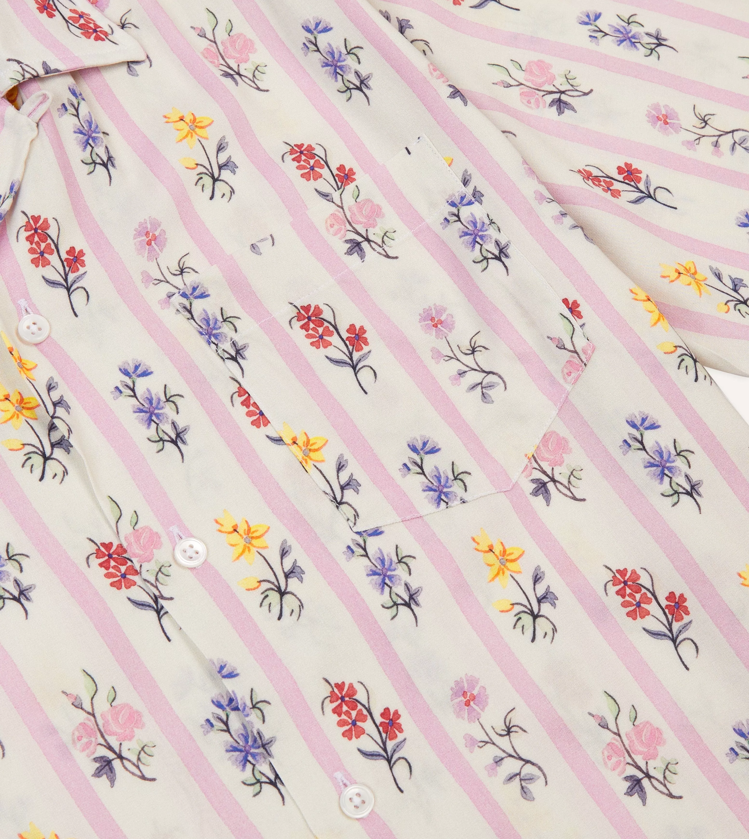 Andreotti & Baribeaud for Drake's 'Normandy Flowers' Short Sleeve Shirt