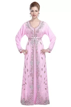 Arabian Caftan With Crystal Embroidery