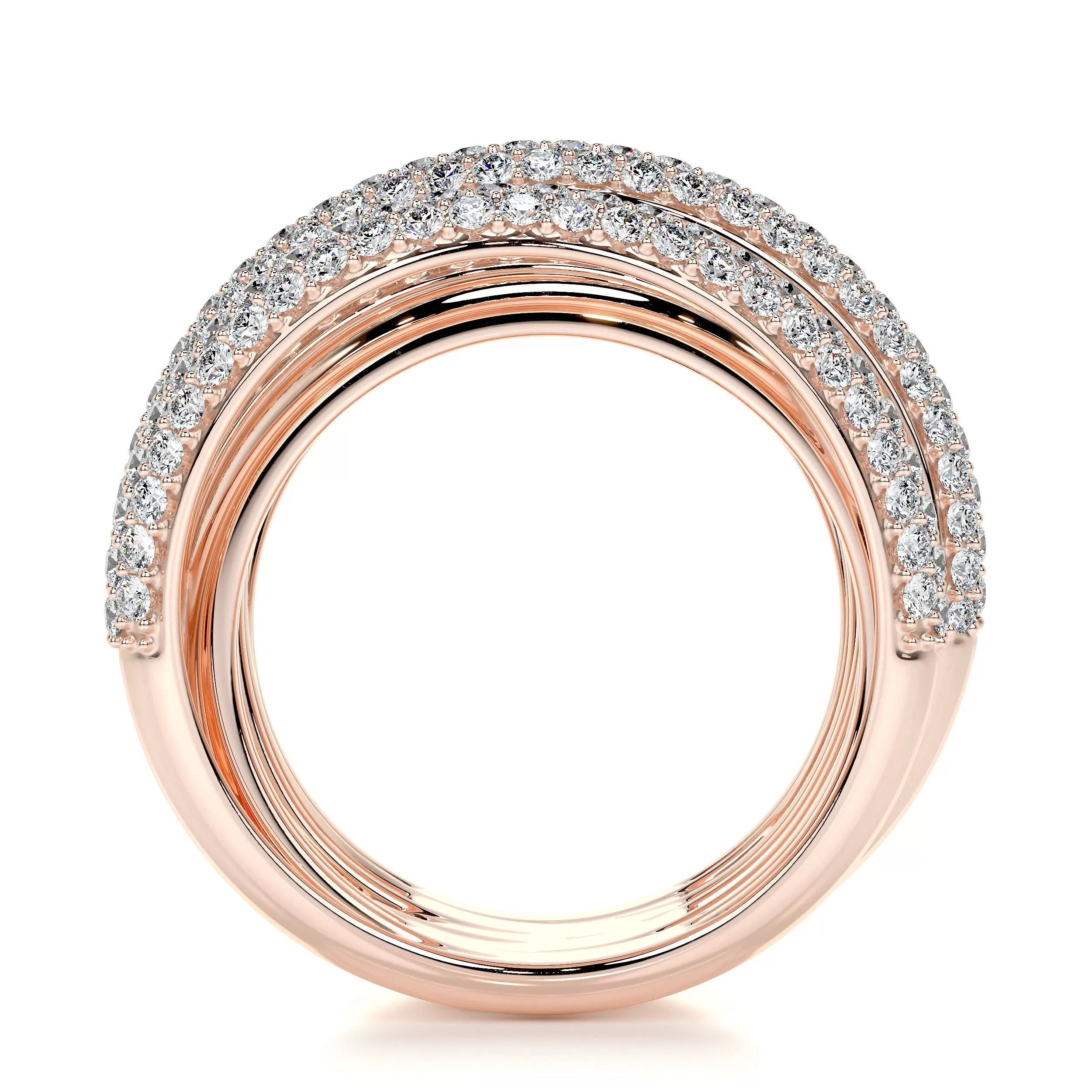 Aurora Lab Grown Diamond Wedding Ring   (3 Carat) -14K Rose Gold