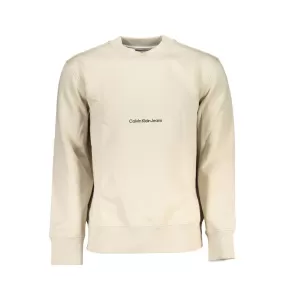 Beige Crew Neck Long Sleeve Sweatshirt