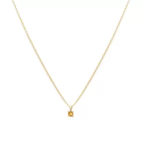 Birthstone Necklace | Gold & Citrine