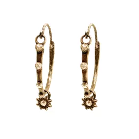 BLOSSOM RIVETED Midi Hoops - Bronze