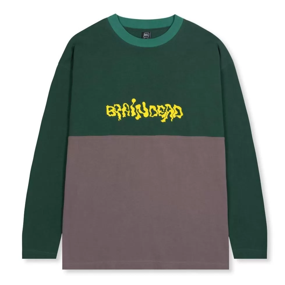 Brain Dead Embroidered LS Football Shirt