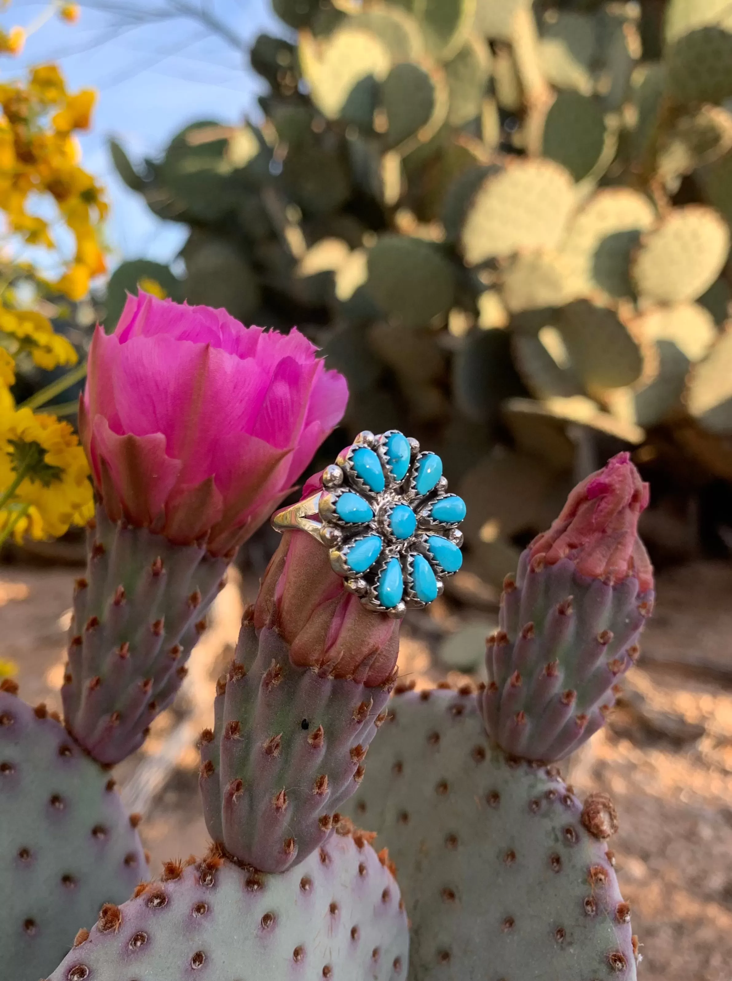 Cluster Turquoise ring