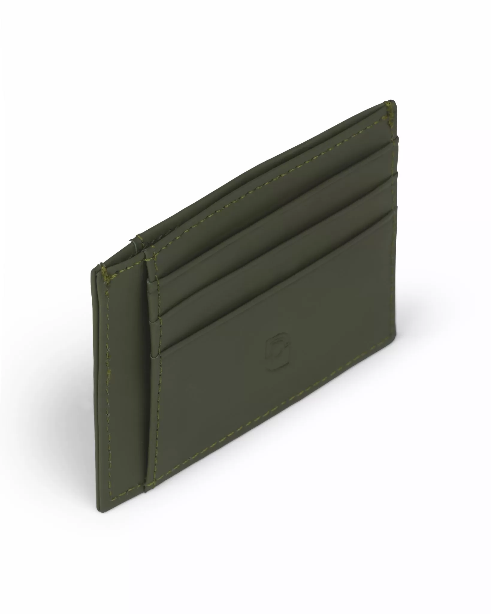 Compact Leather Cardholder - Verde Olivo