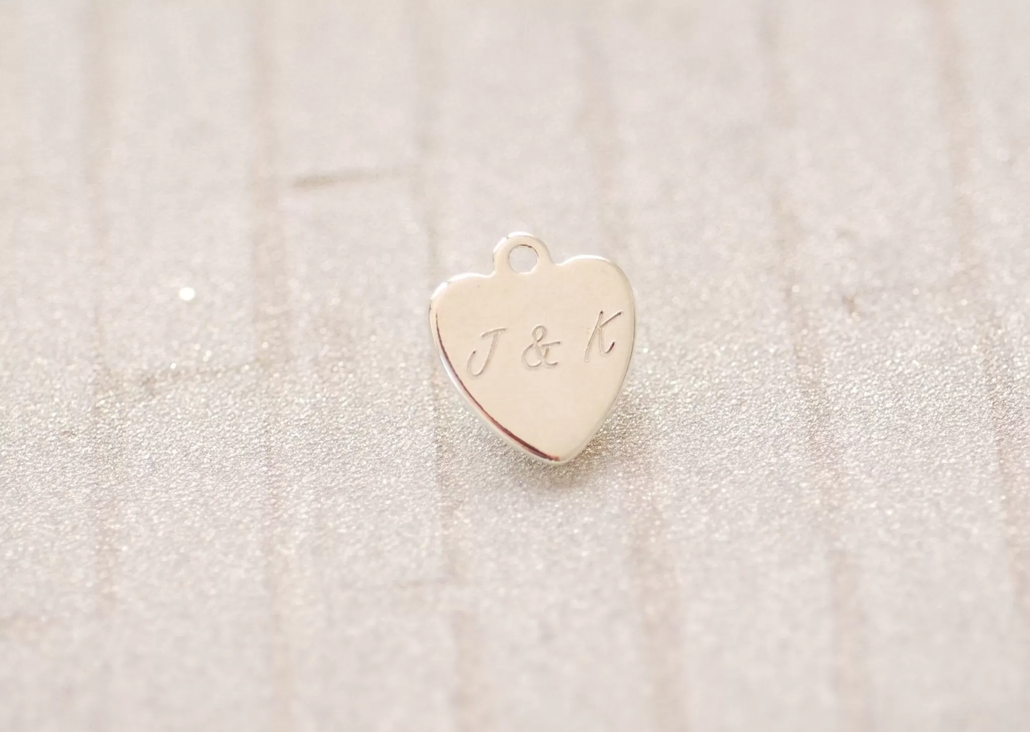 Custom Engraving | 925 Sterling Silver Personalized Heart Love Charm | Names, Date, Initials, Locations, Birthday