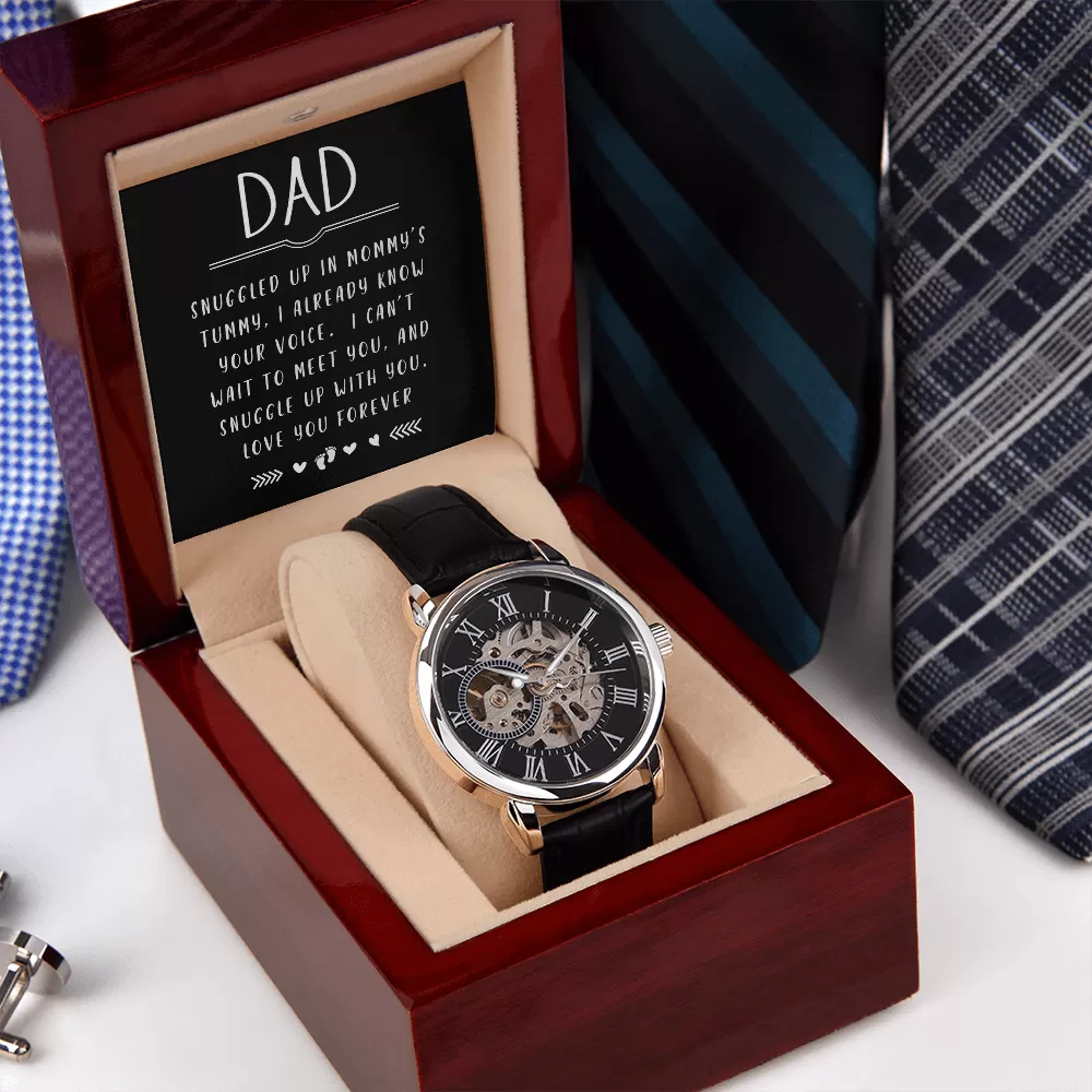 Dad to be - Father's Day Gift. Men's Openwork Watch