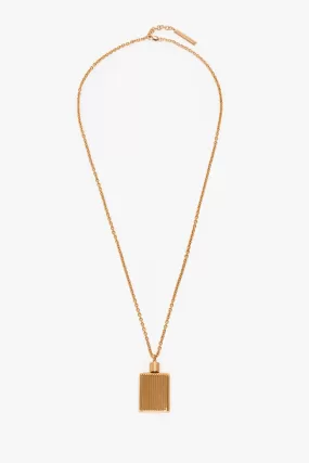 Exclusive Perfume Bottle Necklace In Brushed Gold