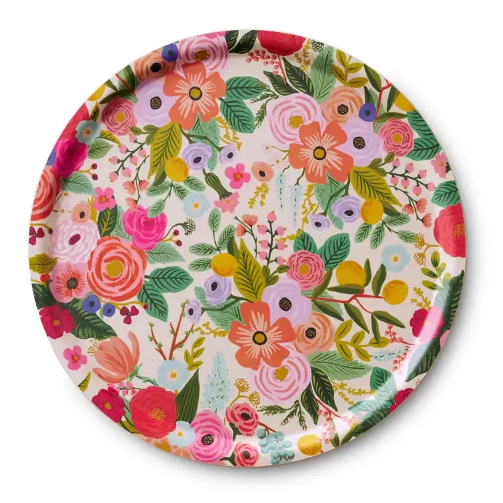 Garden Party Round Serving Tray