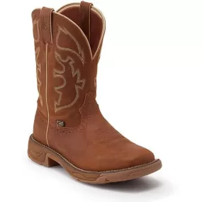 Justin Men's Rush 11 WP Western Work Boot -Tan- WK4330