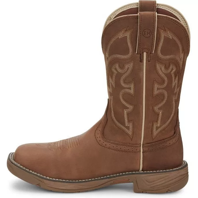 Justin Men's Rush 11 WP Western Work Boot -Tan- WK4330