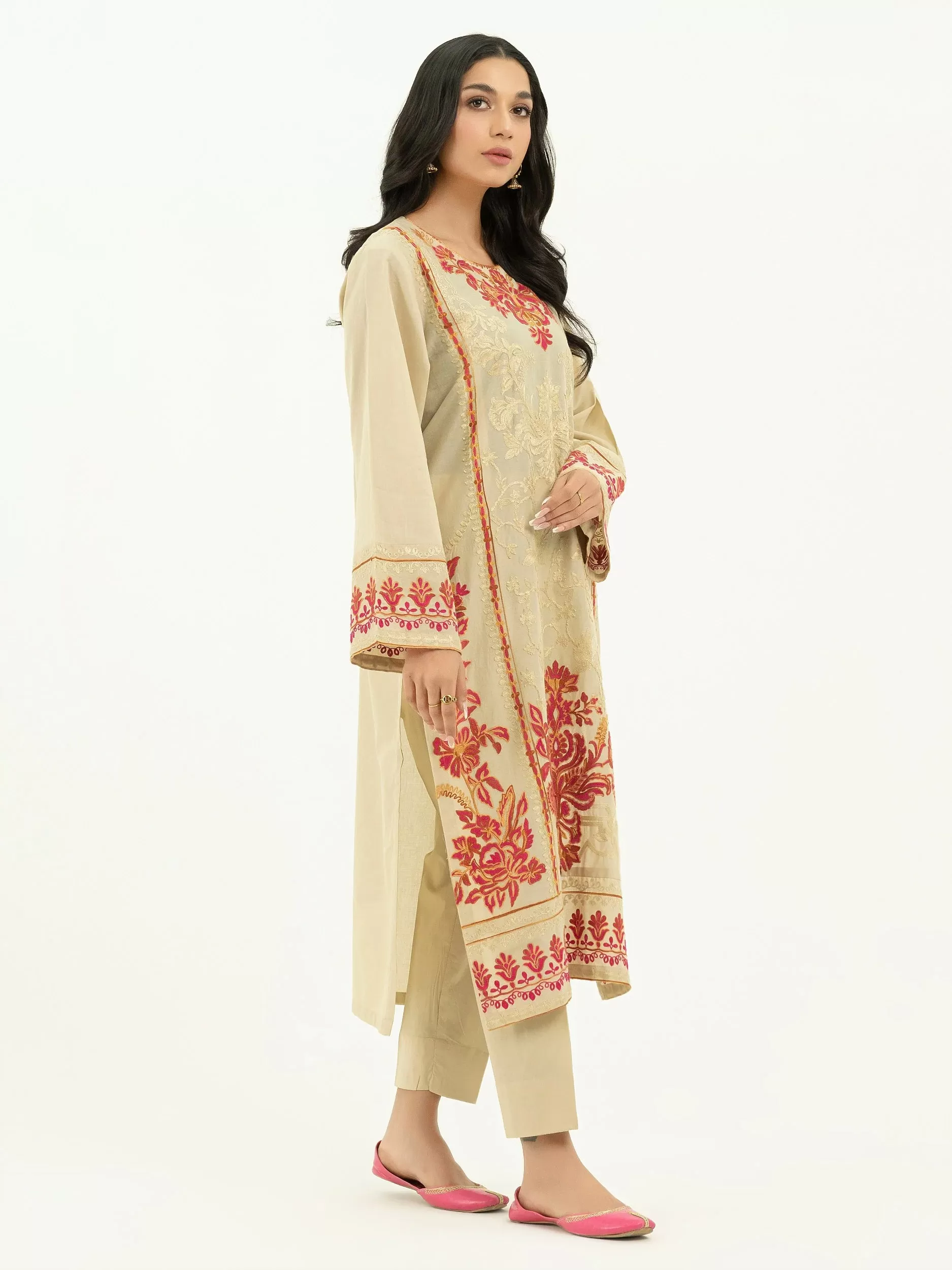 Limelight Beige Lawn Embroidered 2-Piece Suit (P8719SU)