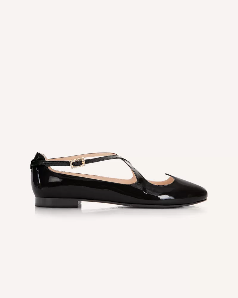 Lover Black Patent Flats