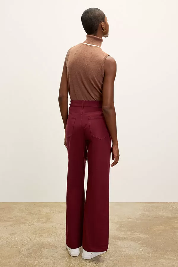 Milo Wide-Leg Jean - Eco Better Than Denim :: Berry Jam