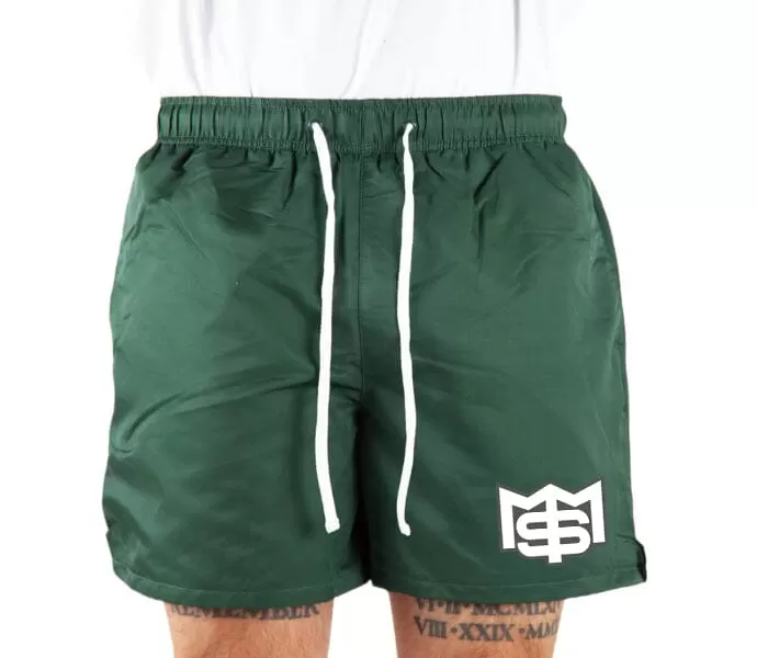 M$M - Moss Green Running Poly Shorts