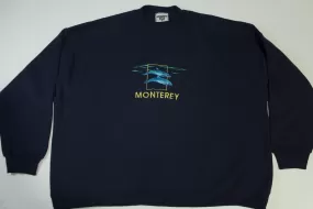 Monterey Dolphins Vintage 90's Lee Sport Made in USA Embroidered Crewneck Sweatshirt