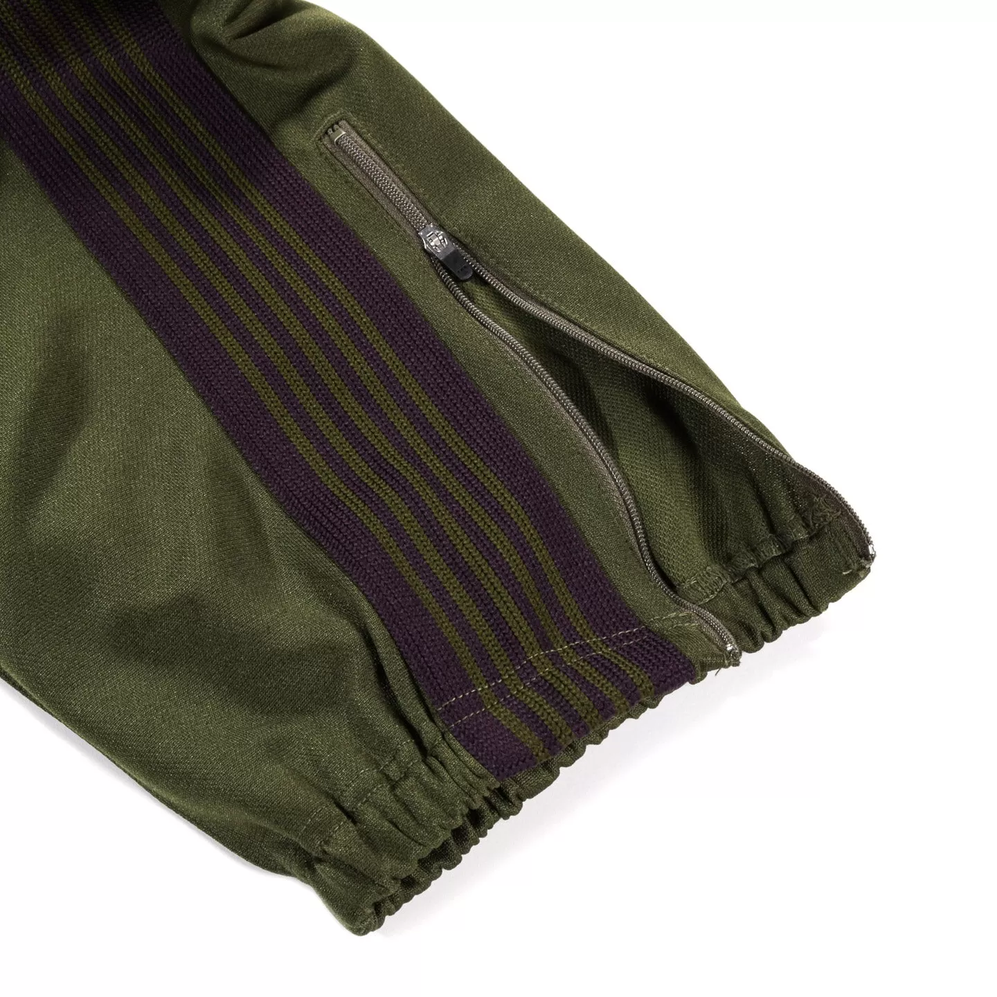 NEEDLES ZIPPED TRACK PANT POLY SMOOTH OLIVE