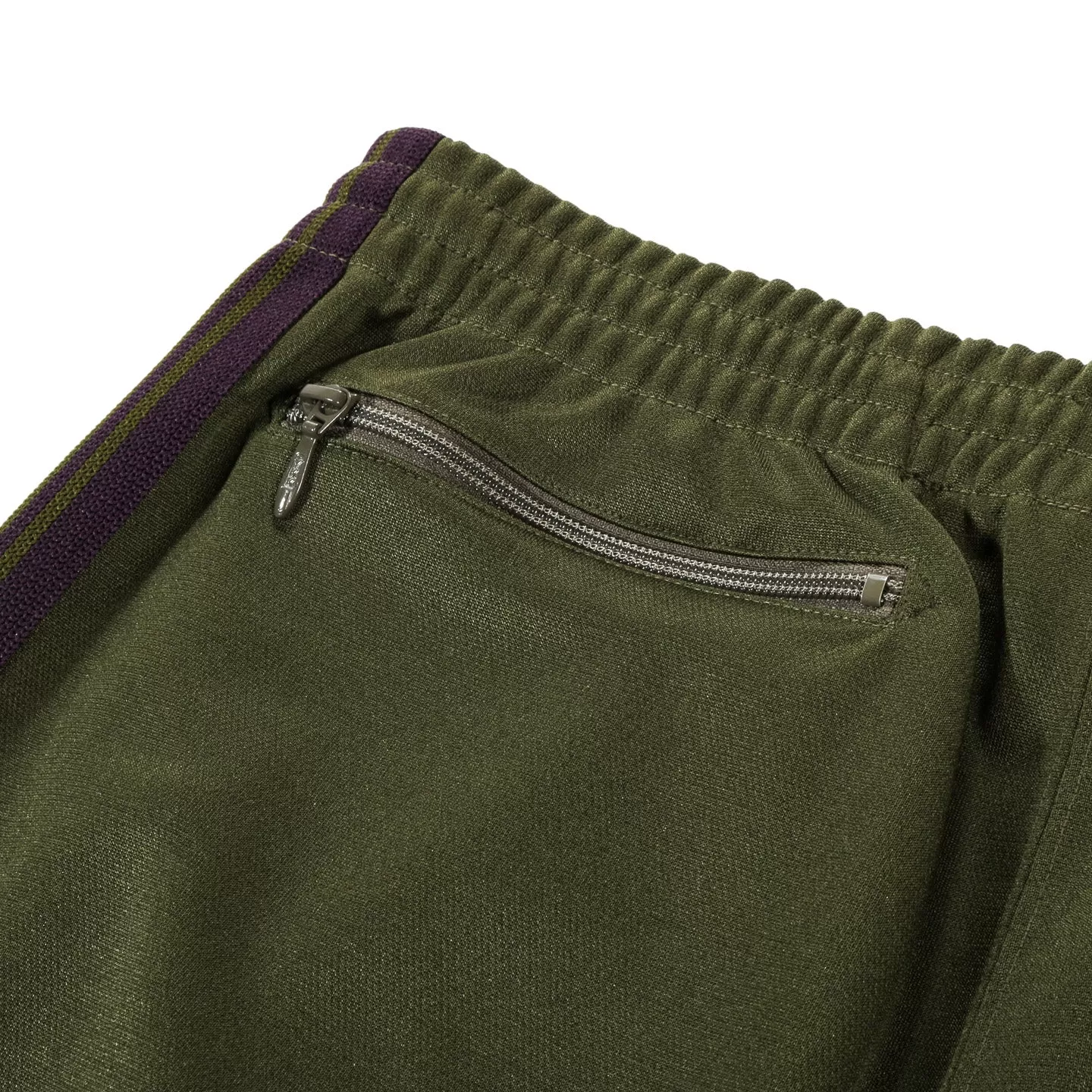 NEEDLES ZIPPED TRACK PANT POLY SMOOTH OLIVE