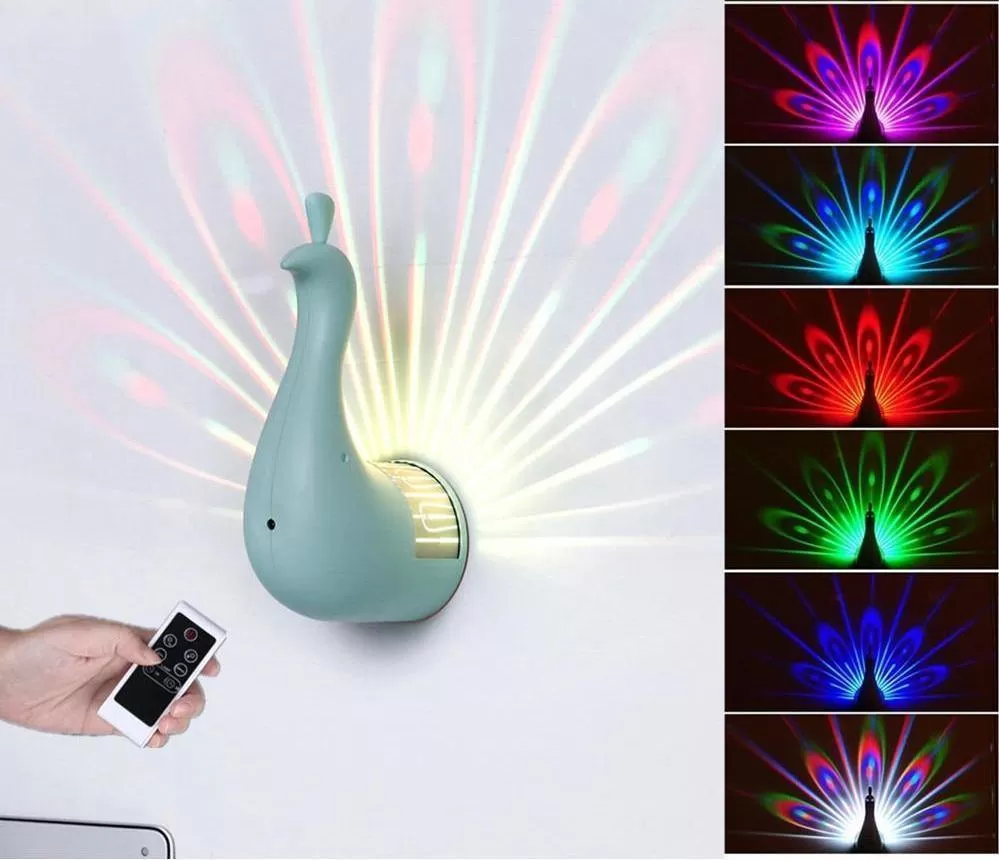 Peacock Projection Lamp