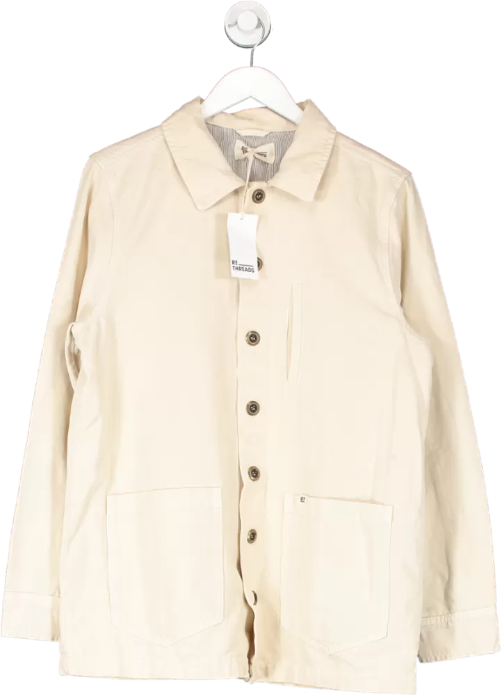 Re Threads Beige Button Down Jacket UK S