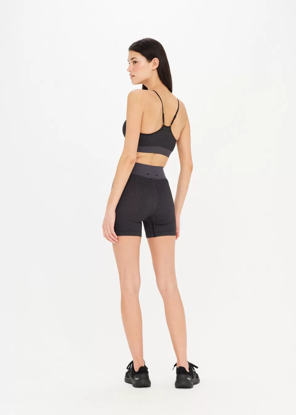 Ribbed Seamless Spin Short Black