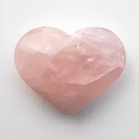 Rose Quartz - Heart, A- Grade, Polished