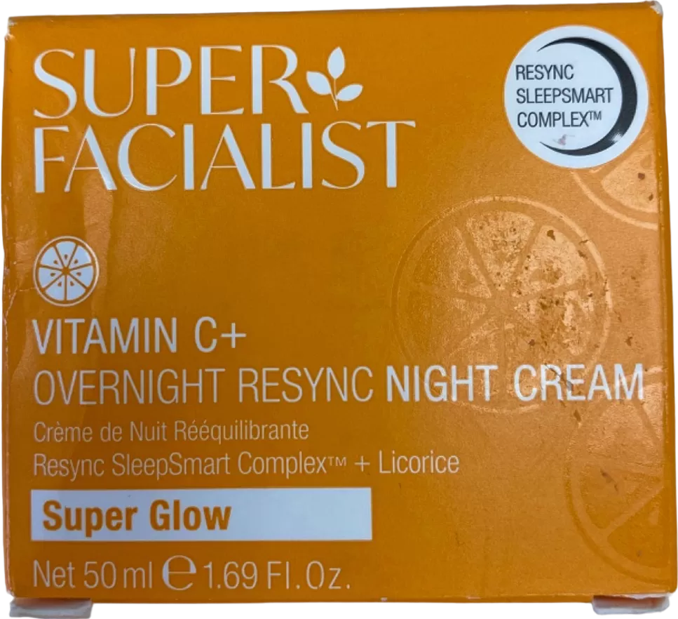 Super Facialist Vitamin C  Overnight Resync Night Cream Super Glow 50 ml