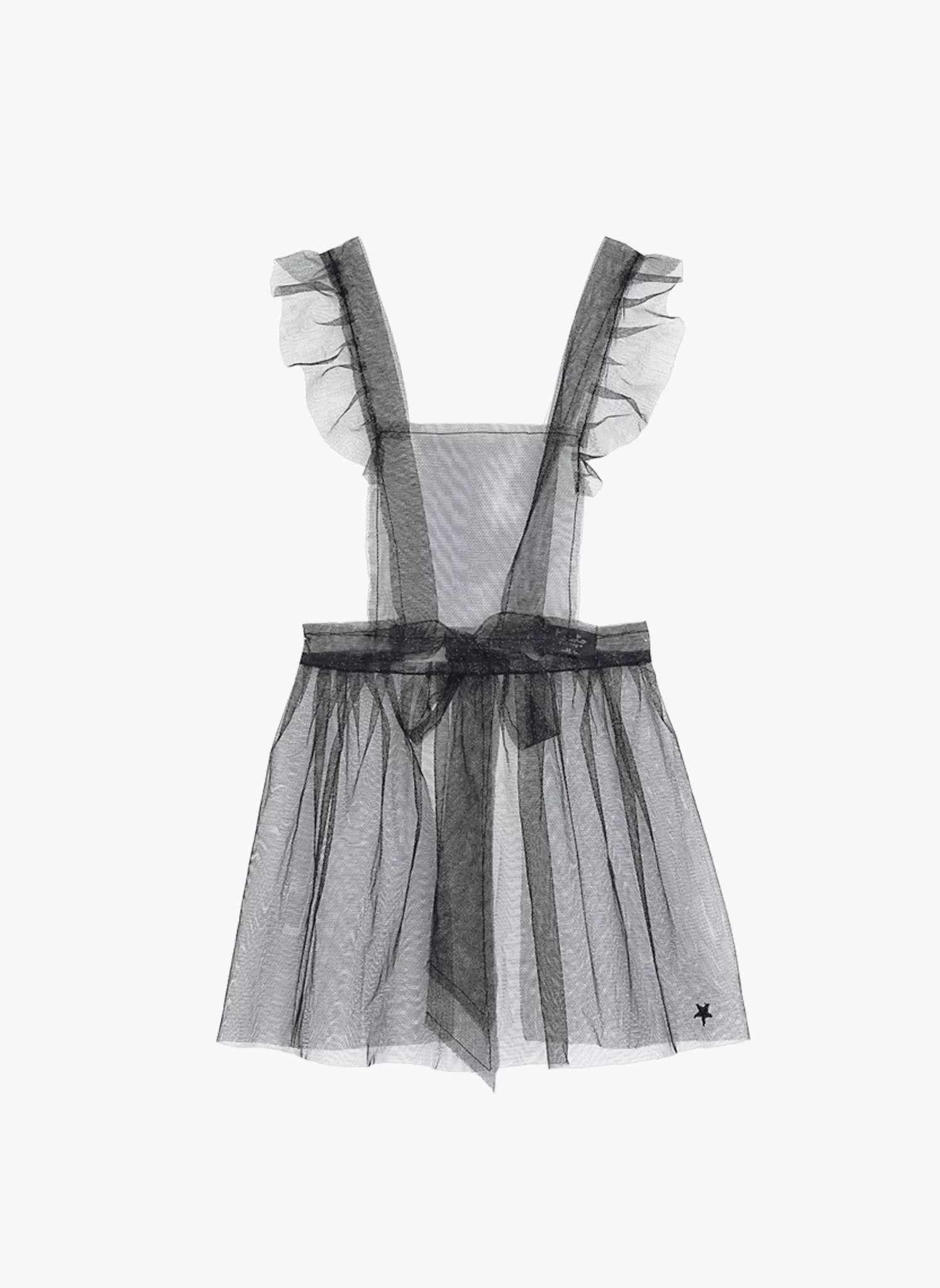 Tocoto Vintage Tulle Apron Dress in Grey