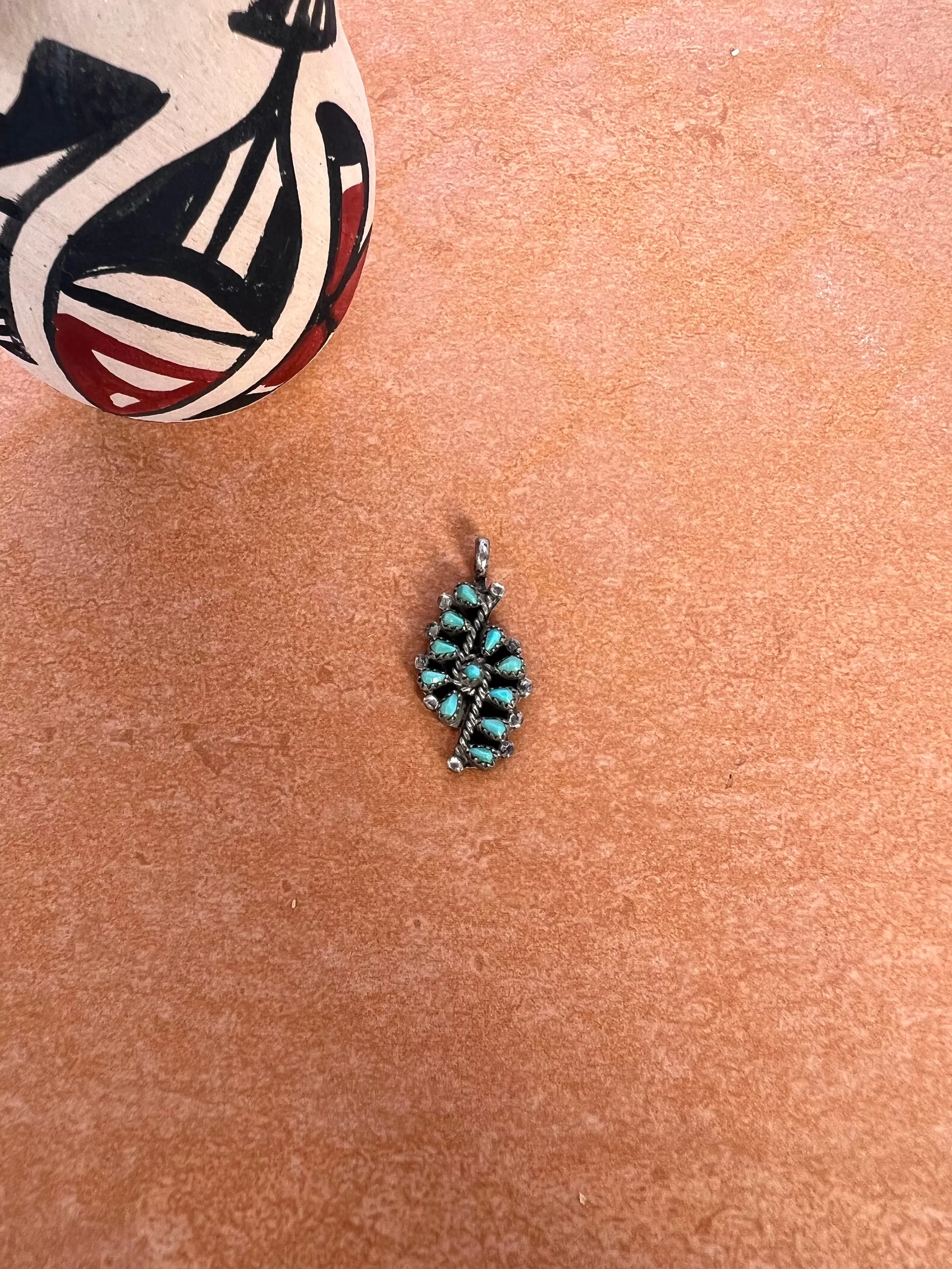 Turquoise Needle Point Pendant