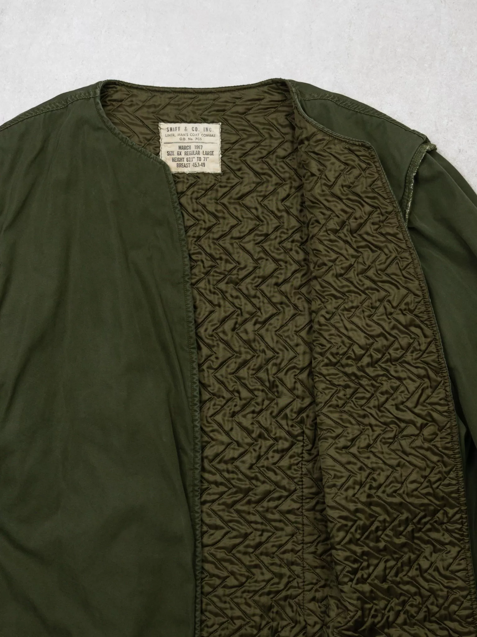 Vintage '67 Green Army Combat Liner (L/XL)