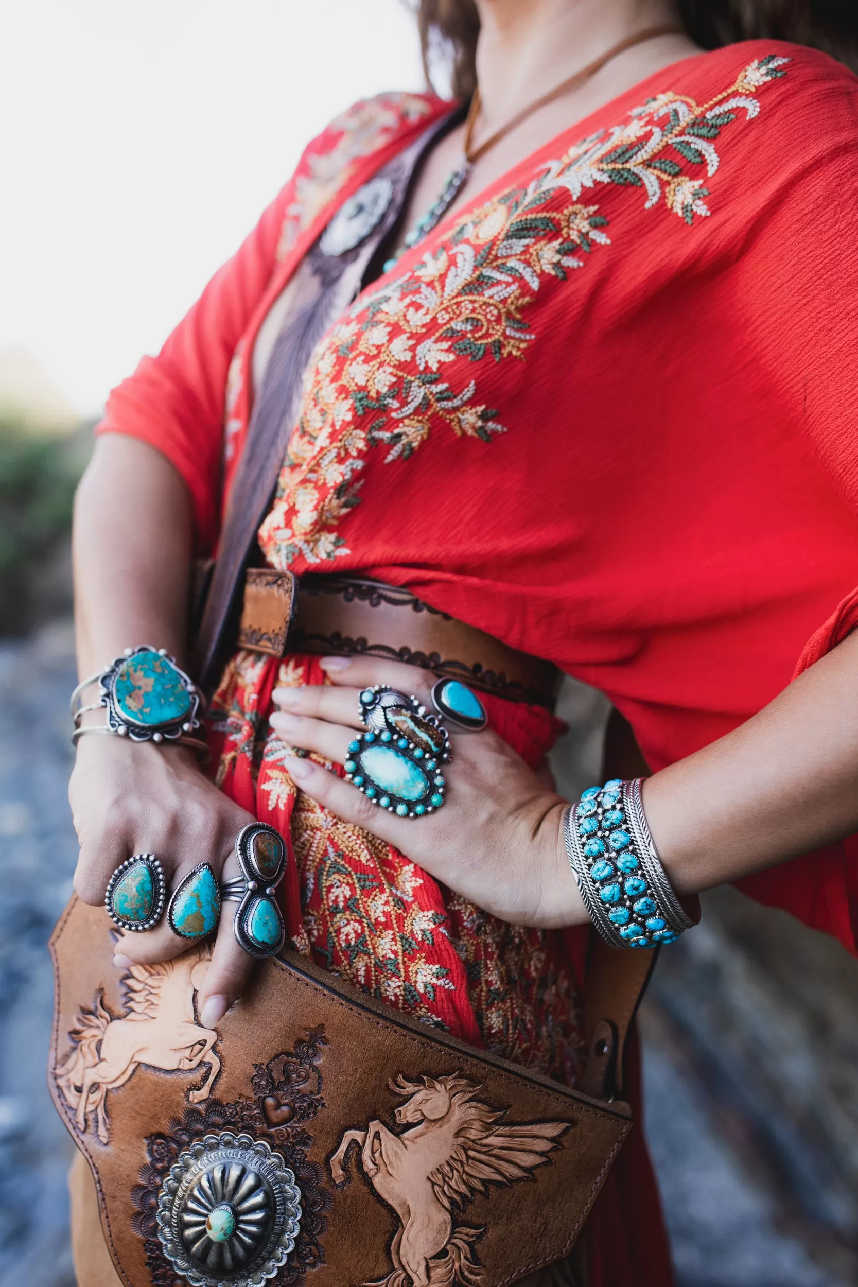 Vintage Navajo Cuff with Kingman Turquoise