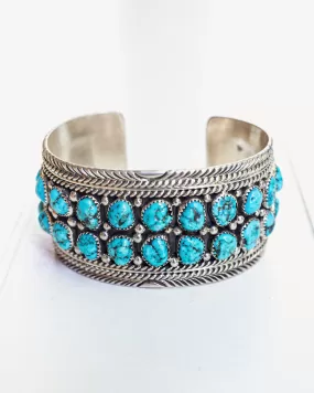 Vintage Navajo Cuff with Kingman Turquoise