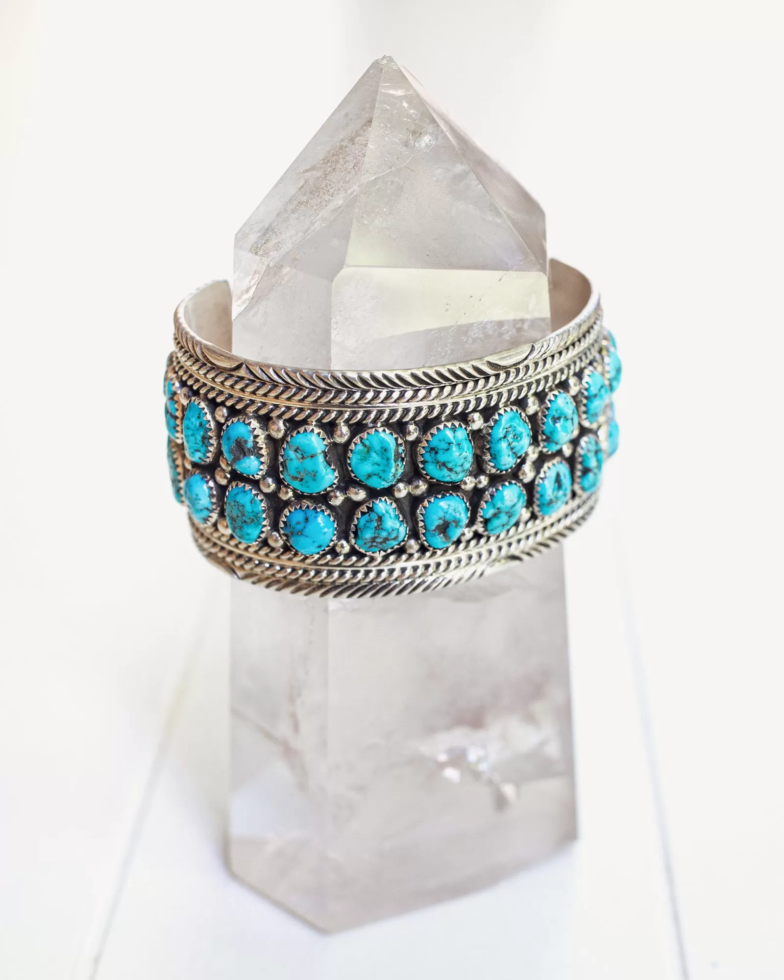 Vintage Navajo Cuff with Kingman Turquoise