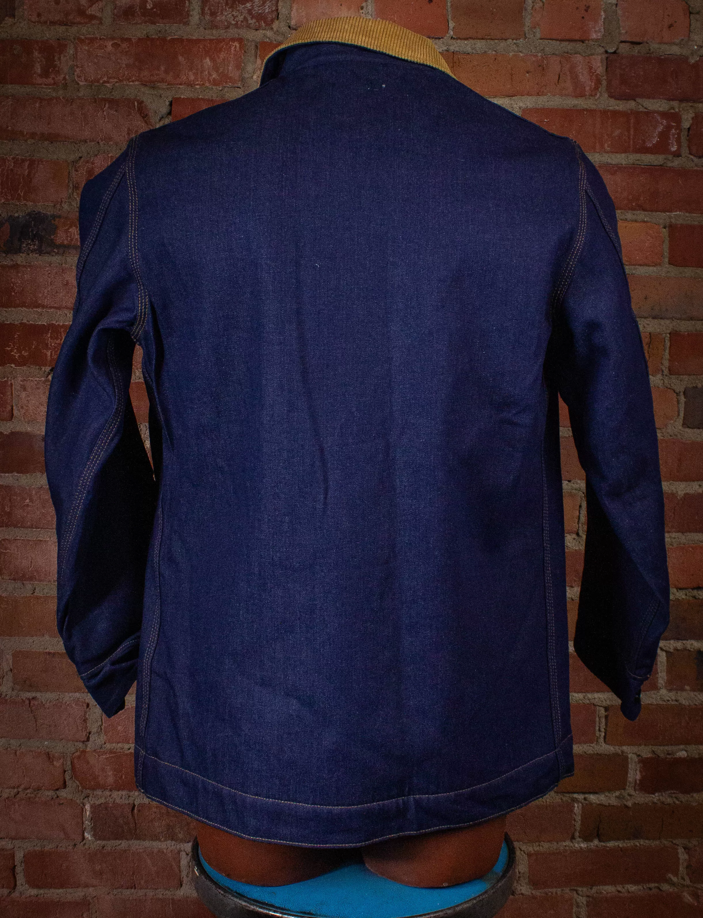 Vintage Roebucks Lined Chore Jacket 90s Dark Wash Medium