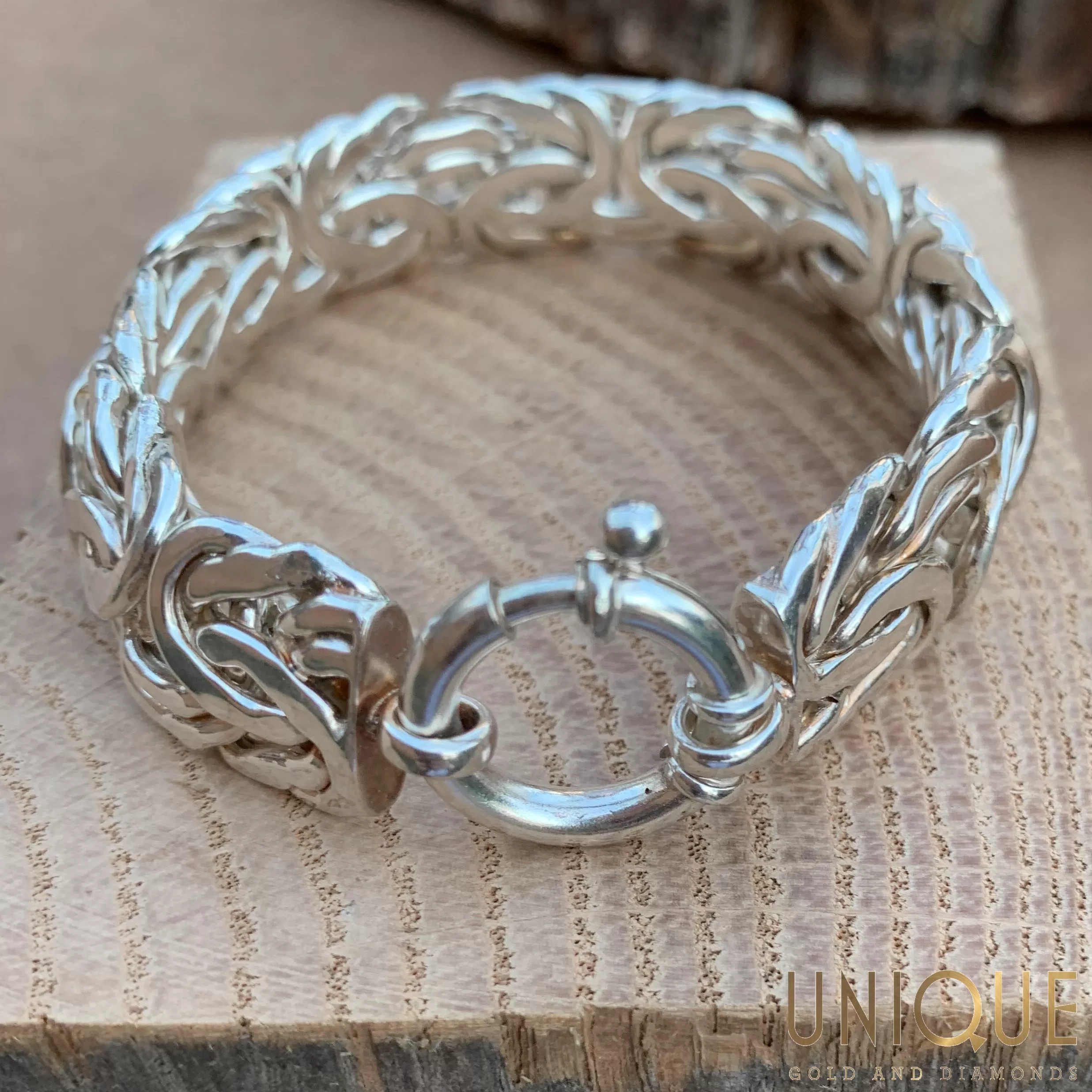 Vintage Sterling Silver Thick Bracelet