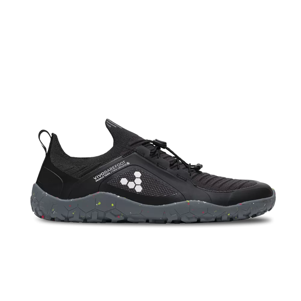 Vivobarefoot Primus Trail Knit FG Mens Obsidian/ Grey